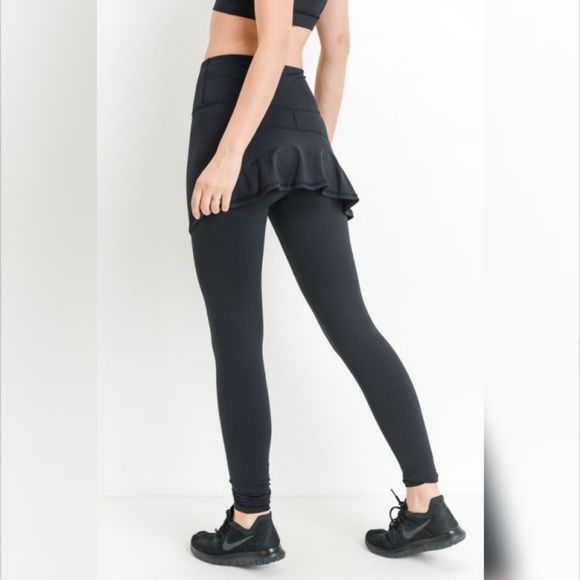 Highwaist Hybrid Half-Skirt Swish Leggings YOGA - Picture 5 of 7